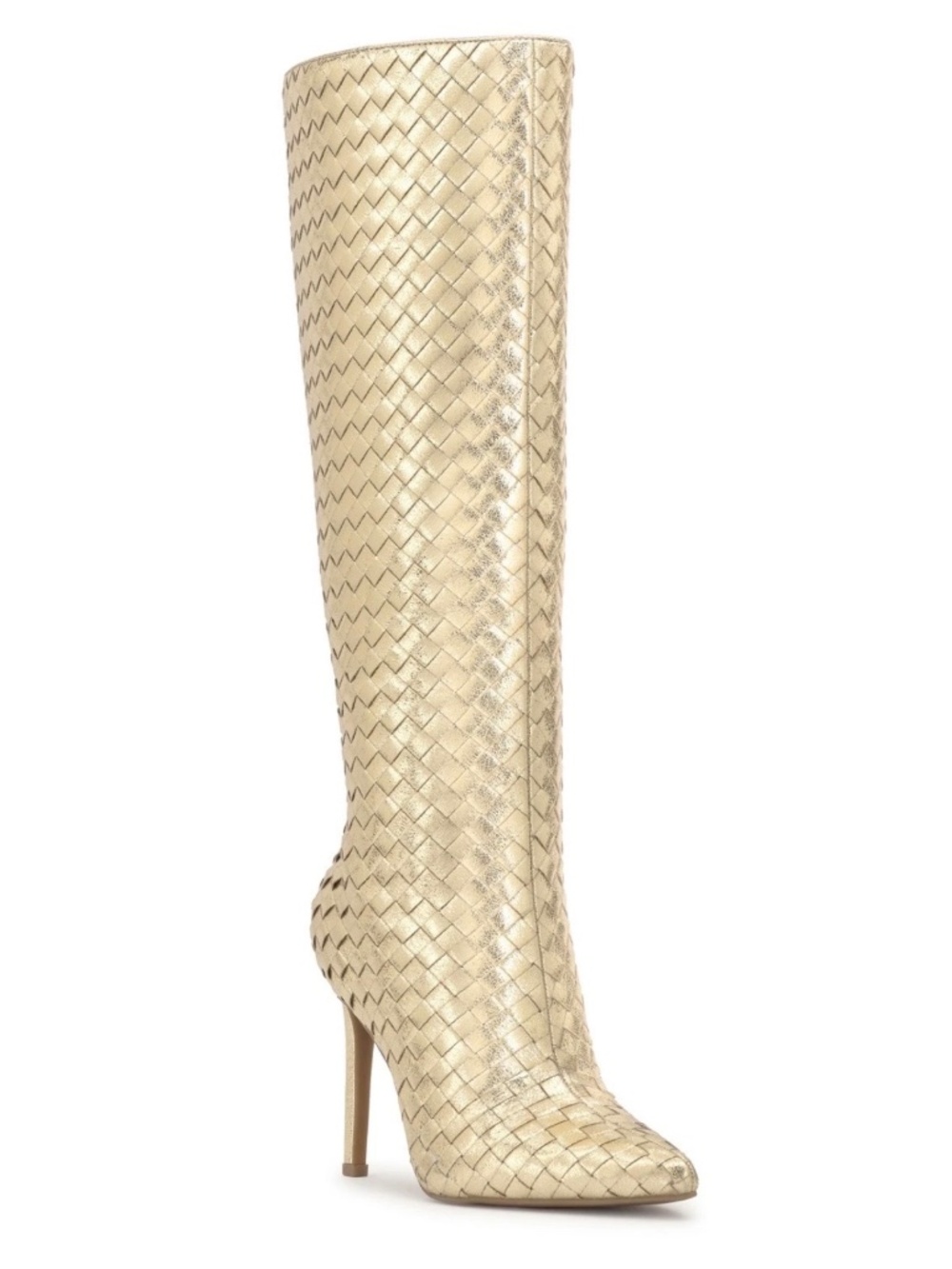 I.N.C. International Concepts Savonia Dress Boots for Women Gold Woven 10M